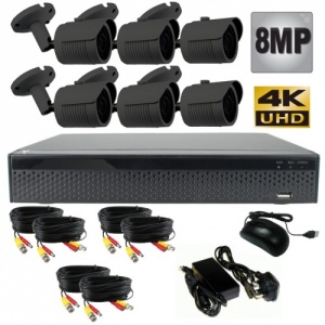 8mp Bullet CCTV system with 6 CCTV Camera